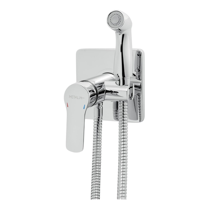 Novaservis - Bidetarmatur mit Sprühvorrichtung für Unterputzinstallation METALIA glänzendes Chrom