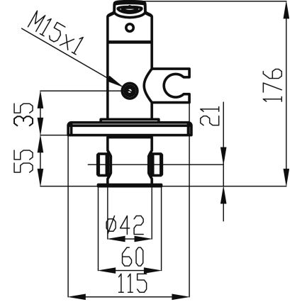 Novaservis - Bidetarmatur mit Sprühvorrichtung für Unterputzinstallation METALIA glänzendes Chrom
