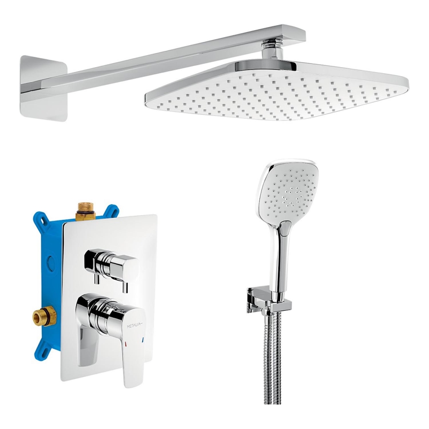 Novaservis - Dusch-Set mit Unterputz-Armatur METALIA ECO glänzendes Chrom