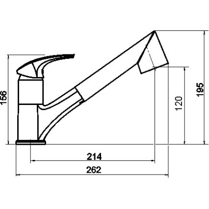 Novaservis - Spültischarmatur mit ausziehbarer Brause METALIA glänzender Chrom