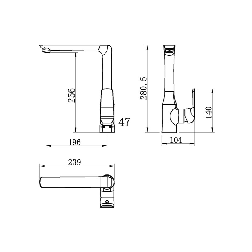 Novaservis - Spültischarmatur NOBLESS TINA schwarz