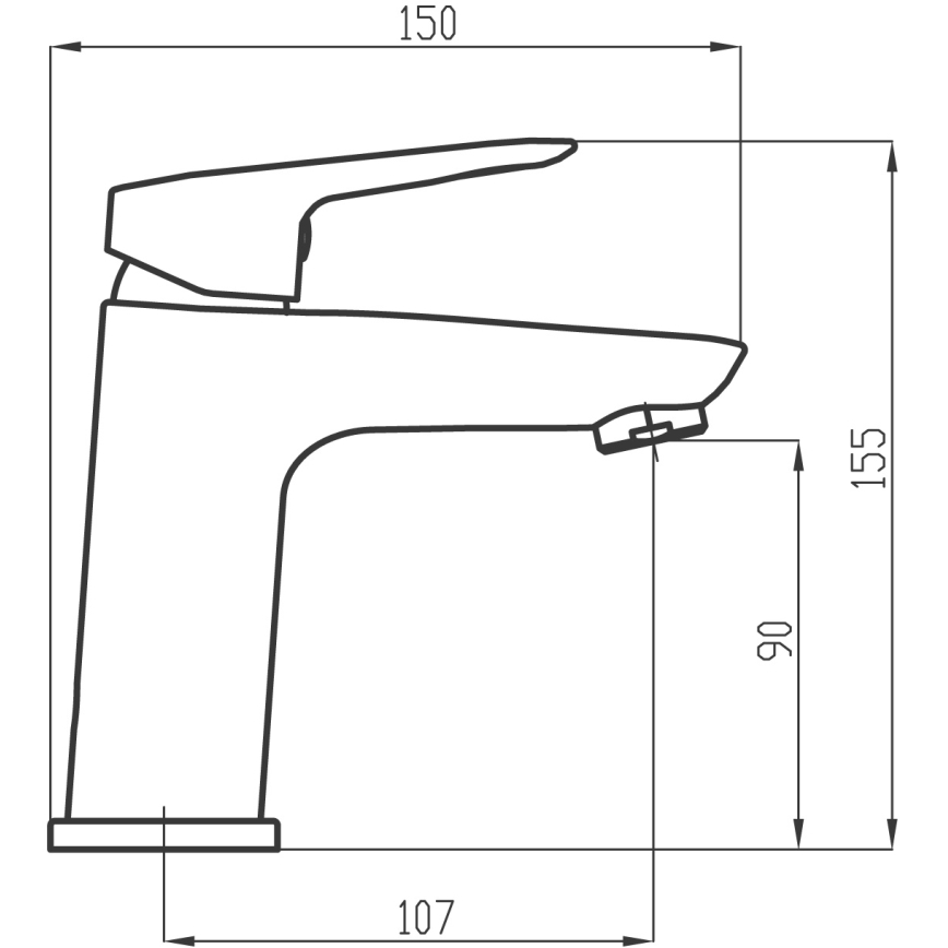 Novaservis - Waschbeckenarmatur METALIA 15,5 cm glänzendes Chrom