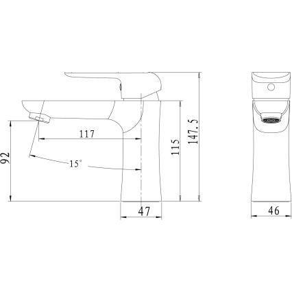 Novaservis - Waschtischarmatur NOBLESS TINA schwarz
