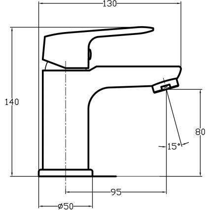 Novaservis - Waschtischarmatur TITANIA COSMOS glänzender Chrom