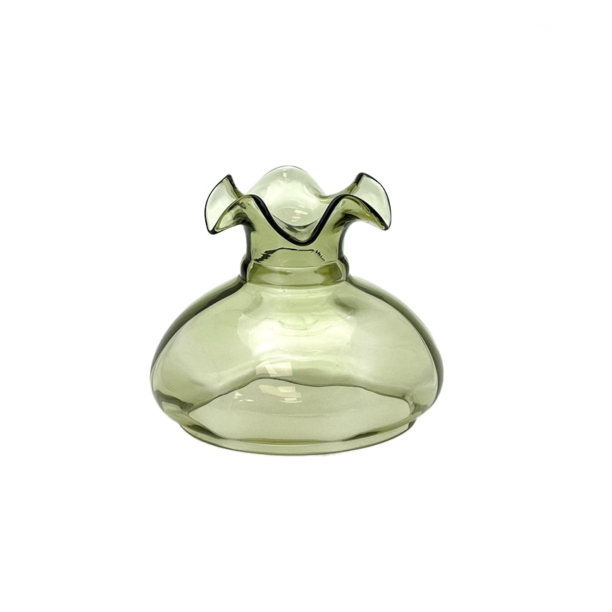 Öllampe MONIKA 34 cm waldgrün Karomuster