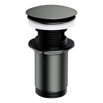 OMNIRES A706GR - Waschbeckenablauf CLICK-CLACK Ø 6,6 cm gebürstetes Graphit