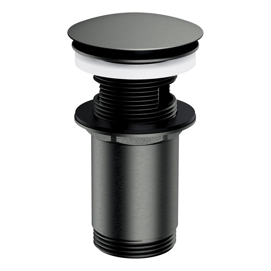 OMNIRES A706GR - Waschbeckenablauf CLICK-CLACK Ø 6,6 cm gebürstetes Graphit
