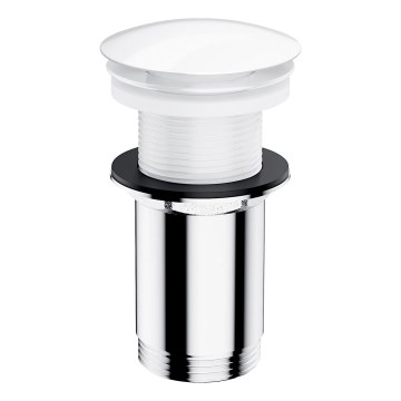 OMNIRES A716BP - Waschbeckenablauf CLICK-CLACK Ø 6,6 cm glänzend weiß