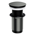 OMNIRES A716GR - Waschbeckenablauf CLICK-CLACK Ø 6,6 cm gebürstetes Graphit