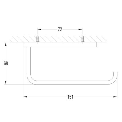 OMNIRES DA70510BL - Toilettenpapierhalter DARLING seidenmatt schwarz