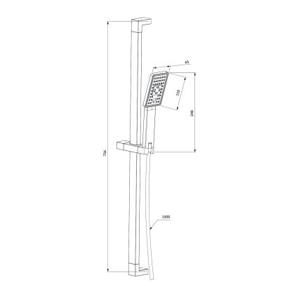 OMNIRES JIMJIM-SBL - Duschset JIMJIM matt schwarz