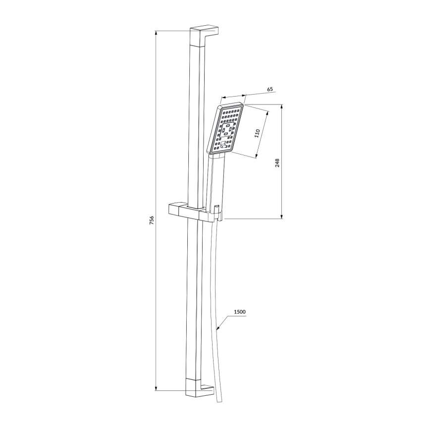OMNIRES JIMJIM-SBL - Duschset JIMJIM matt schwarz
