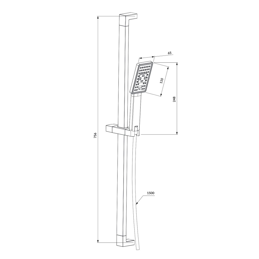 OMNIRES JIMJIM-SCR - Duschset JIMJIM Hochglanzchrom
