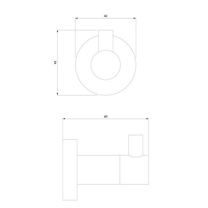 OMNIRES MP60110CR - Wandhaken MODERN PROJECT glänzendes Chrom