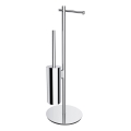 OMNIRES MP60810CR - Toilettenpapier- und Toilettenbürstenhalter MODERN PROJECT glänzendes Chrom
