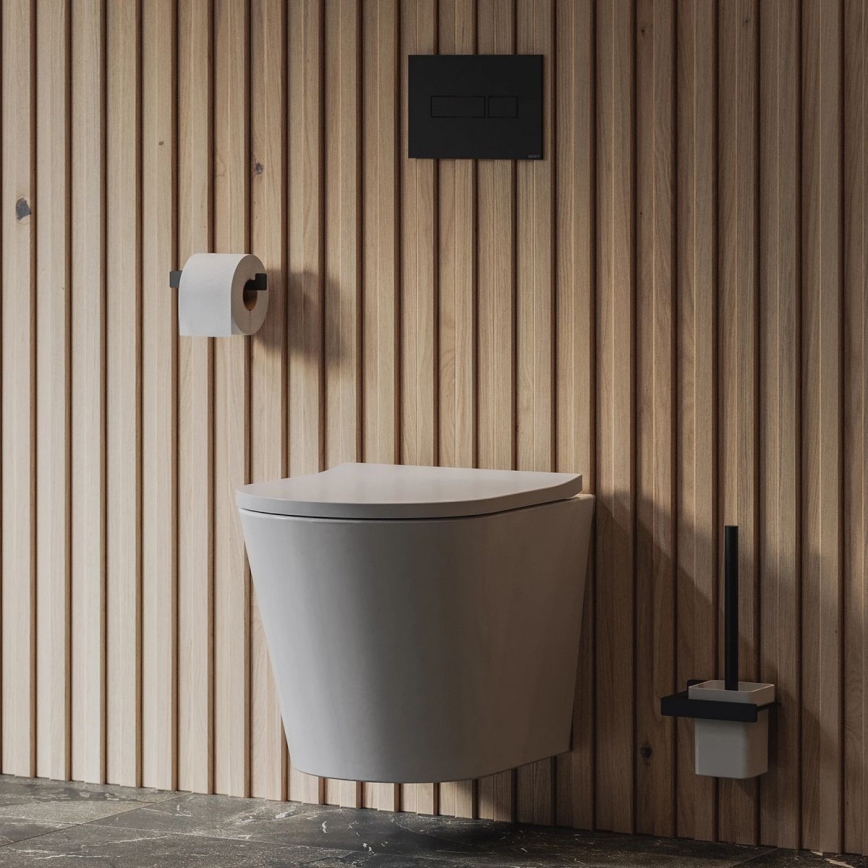 OMNIRES NL80510BL - Toilettenpapierhalter NELSON matt schwarz