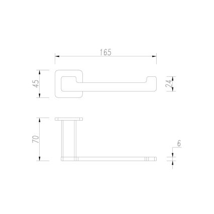 OMNIRES NL80510BL - Toilettenpapierhalter NELSON matt schwarz