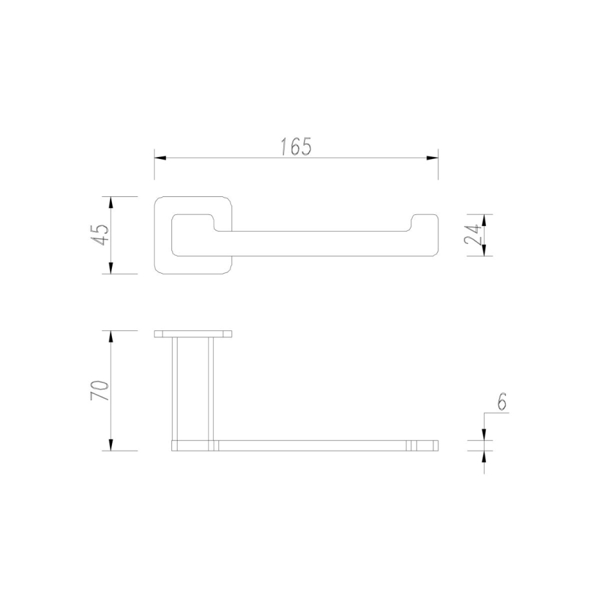 OMNIRES NL80510BL - Toilettenpapierhalter NELSON matt schwarz