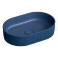 OMNIRES OVOUNMB - Aufsatzwaschbecken OVO 55x36 cm Dolomit/mattes Mitternachtsblau