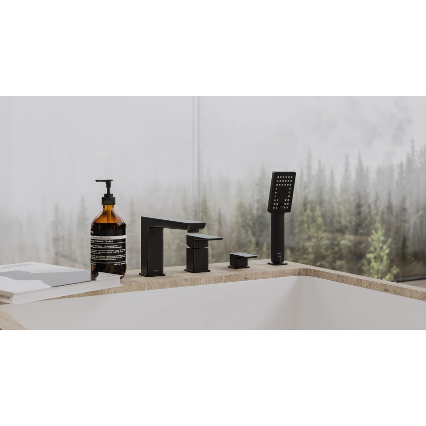 OMNIRES PM7432BL - Badewannenarmatur 4-Loch PARMA matt schwarz
