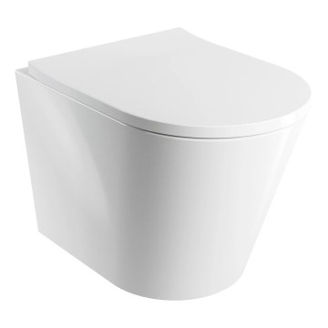 OMNIRES TAMPAMWBP - Wand-WC mit SoftClose-Sitz TAMPA, Keramik / Hochglanzweiß