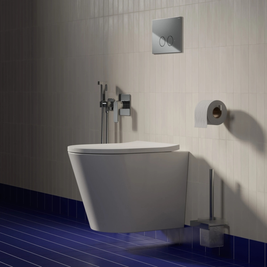 OMNIRES TAMPAMWBP - Wand-WC mit SoftClose-Sitz TAMPA, Keramik / Hochglanzweiß