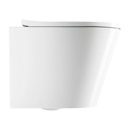 OMNIRES TAMPAMWBP - Wand-WC mit SoftClose-Sitz TAMPA, Keramik / Hochglanzweiß