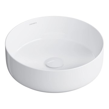 OMNIRES TULSA355BP - Aufsatzwaschbecken TULSA Ø 36 cm Keramik/hochglänzend weiß