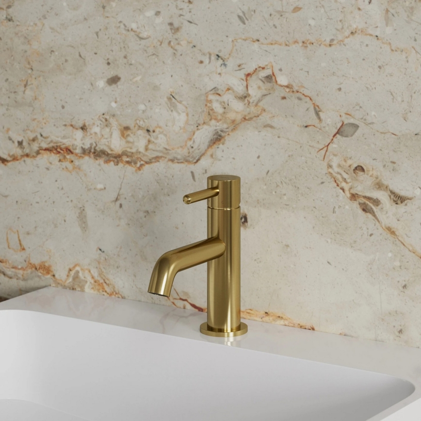 OMNIRES Y1210NGLB - Waschtischarmatur Y, 16,2 cm, gebürstetes Gold