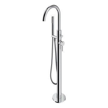 OMNIRES Y1233CR - Freistehendes Badewannenset mit Armatur Y Hochglanzchrom