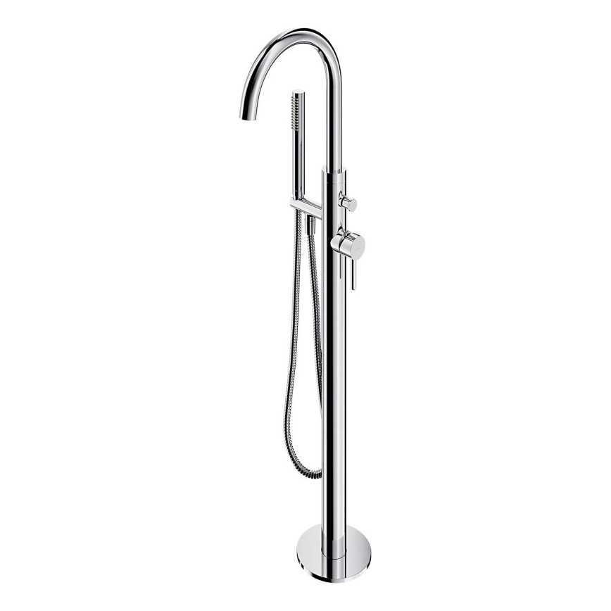 OMNIRES Y1233CR - Freistehendes Badewannenset mit Armatur Y Hochglanzchrom