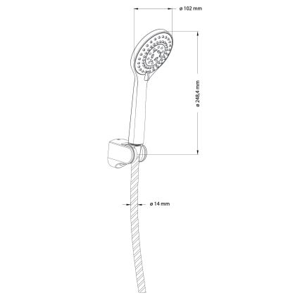 OMNIRES YOSEMITE-PCR - Duschset YOSEMITE glänzender Chrom