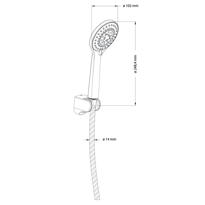 OMNIRES YOSEMITE-PCR - Duschset YOSEMITE glänzender Chrom
