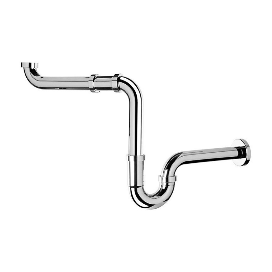 Omp tea - Waschbecken-Siphon, glänzender Chrom