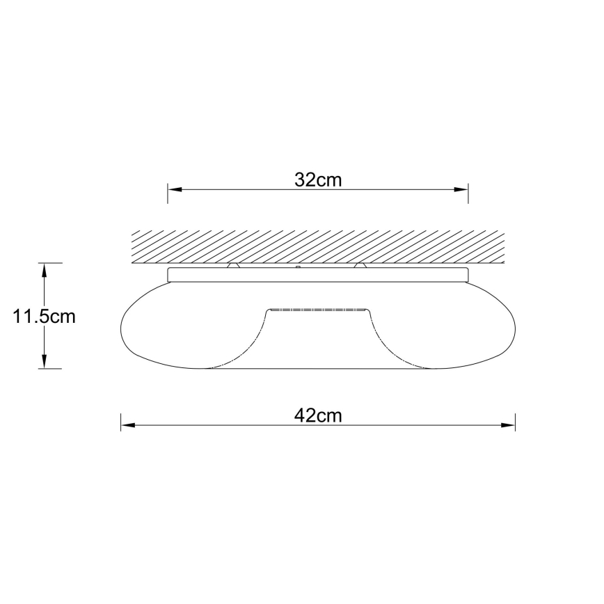 Ondaluce - Deckenleuchte DODI 3xE27/15W/230V Ø 42 cm weiß