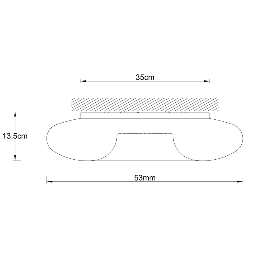 Ondaluce - Deckenleuchte DODI 4xE27/15W/230V Ø 53 cm weiß