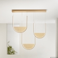 Ondaluce - dimmbare LED-Hängeleuchte an Kabel LOTUS LED/70W/230V goldfarben