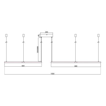 Ondaluce - LED-dimmbare Pendelleuchte an Drahtseil SOEL LED/28W/230V + LED/38W 3000/4000K Ø 80/60 cm weiß