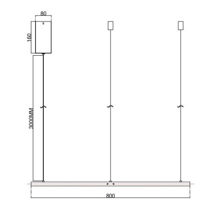 Ondaluce - SOEL LED-dimmbarer Kronleuchter mit Kabelaufhängung, 38 W/230 V, 3000/4000 K, Ø 80 cm, weiß
