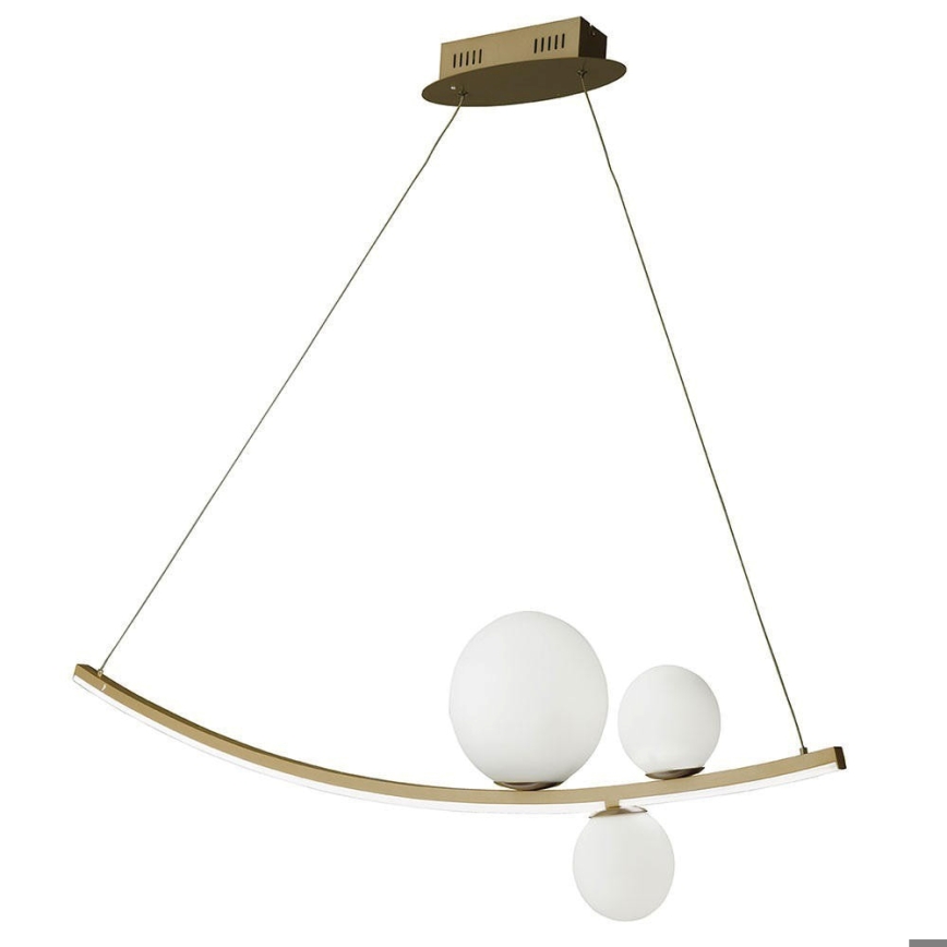 Ondaluce - dimmbare LED-Pendelleuchte an Seil ALTALENA LED/48W/230V gold/weiß