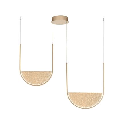 Ondaluce - dimmbare LED-Pendelleuchte an Stahlseil LOTUS LED/55W/230V goldfarben