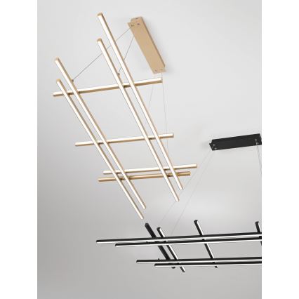 Ondaluce - dimmbare LED-Pendelleuchte MOVIDA LED/114W/230V mit Kabelaufhängung, goldfarben