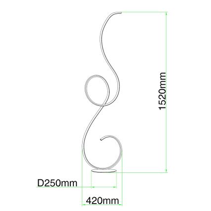 Ondaluce - dimmbare LED-Stehlampe FLOK LED/44W/230V weiß