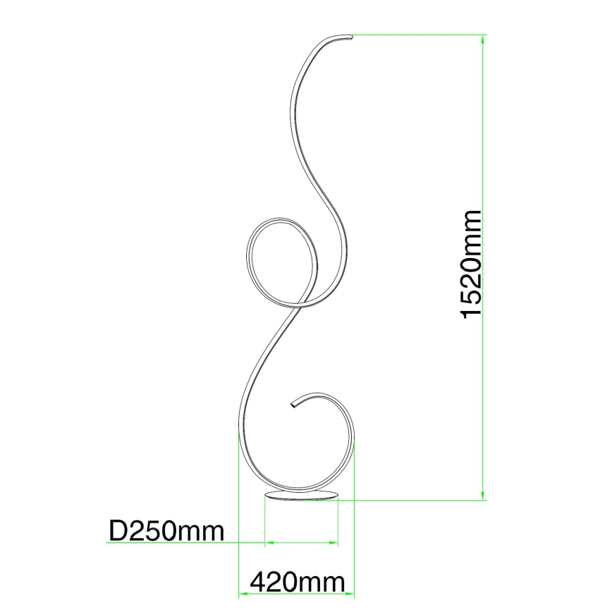 Ondaluce - dimmbare LED-Stehlampe FLOK LED/44W/230V weiß