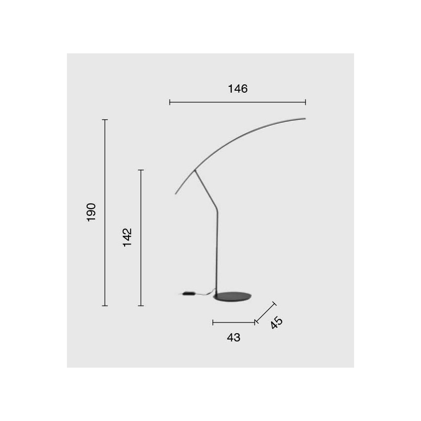 Ondaluce - Dimmbare LED-Stehlampe FOLAGA LED/30W/230V, schwarz