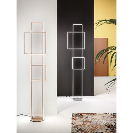 Ondaluce - dimmbare LED-Stehleuchte DOWEL LED/77W/230V 166 cm silber