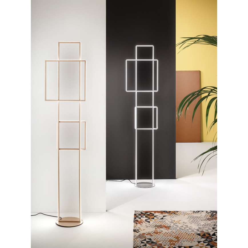 Ondaluce - dimmbare LED-Stehleuchte DOWEL LED/77W/230V 166 cm silber