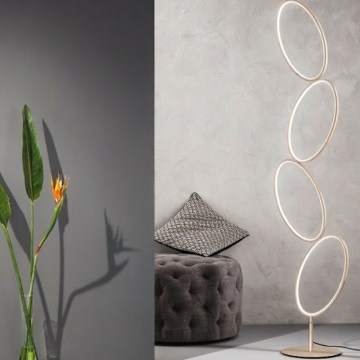 Ondaluce - dimmbare LED-Stehleuchte RICE LED/38W/230V 166 cm gold