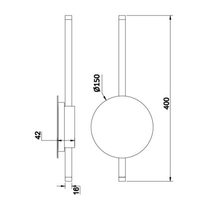 Ondaluce - dimmbare LED-Wandleuchte JAMES LED/16W/230V weiß