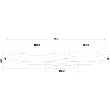 Ondaluce - dimmbare LED-Wandleuchte POIS LED/42W/230V silber